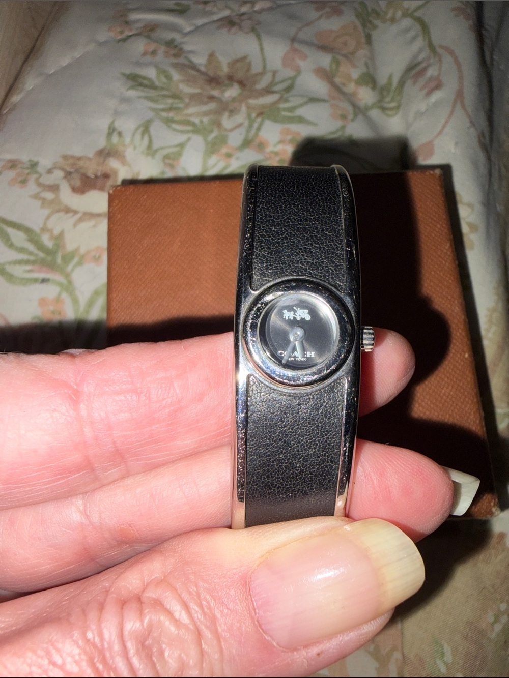 Coach Black bangle watch